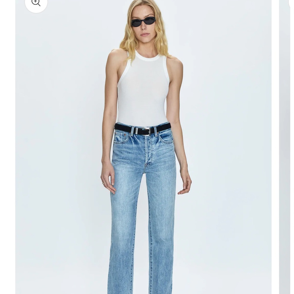 Pistola Cassie high rise straight leg jeans